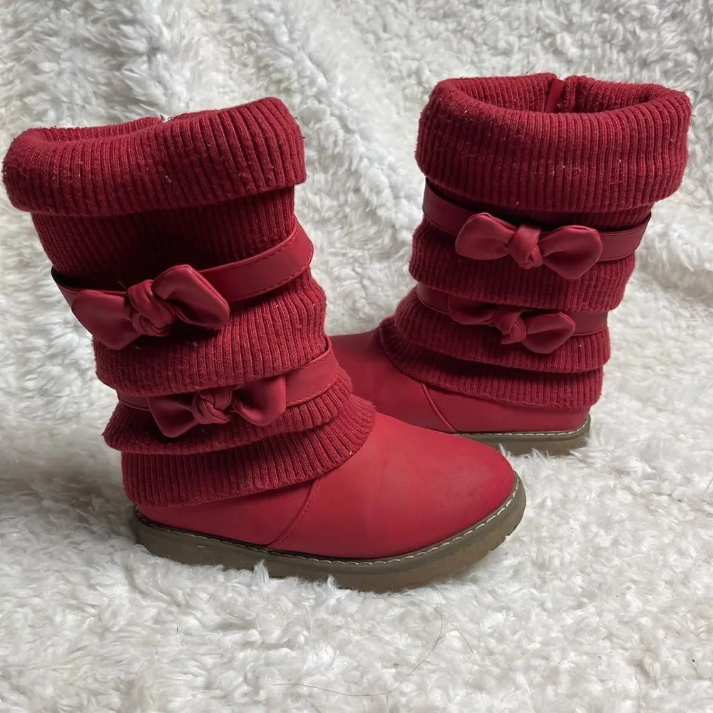 Dream Pairs KLOVE Girl's Winter Snow Boots Warm Walking Mid Calf Shoes SZ1